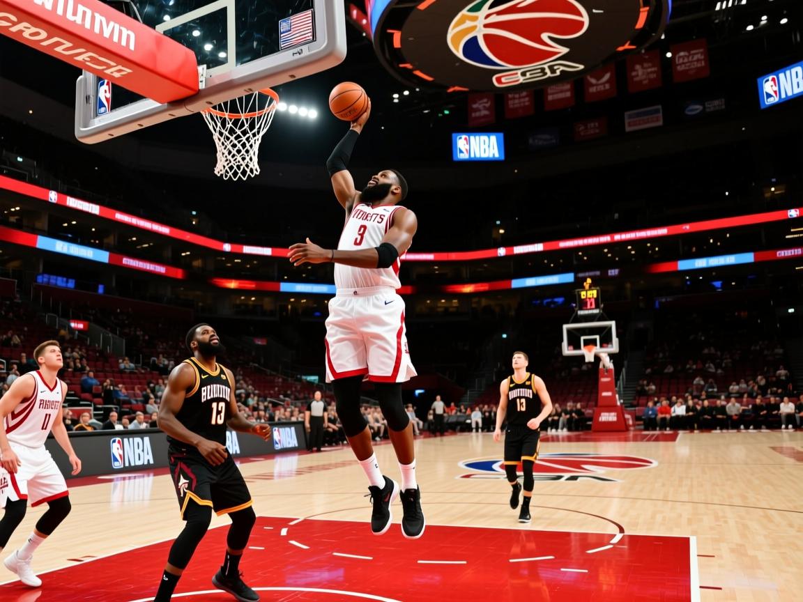 NBA火箭轻取骑士杜兰特飞身上篮  第3张