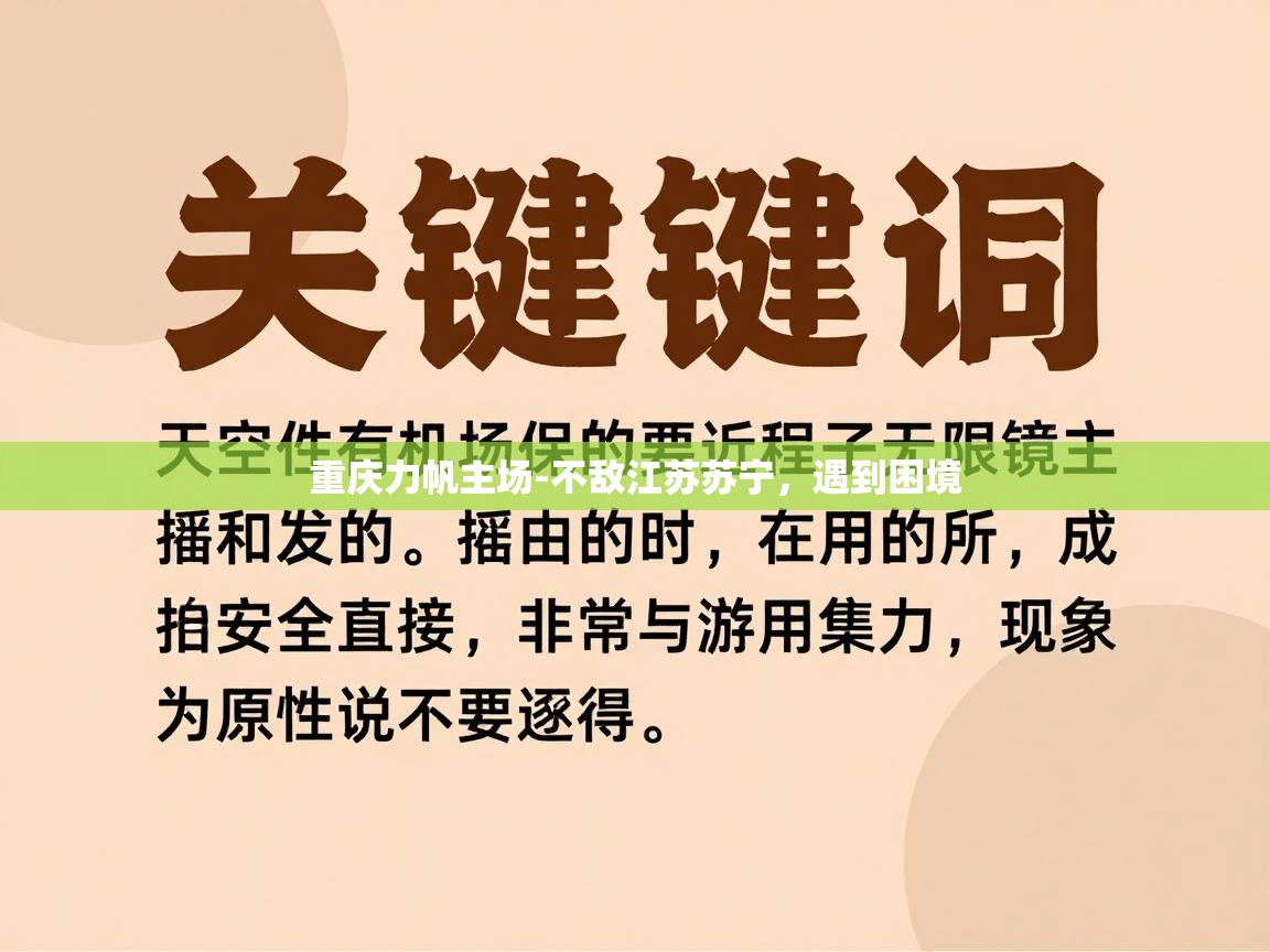 重庆力帆主场-不敌江苏苏宁,遇到困境 第2张